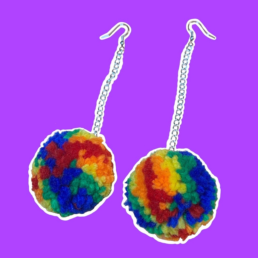 Pom Pom Earrings!
